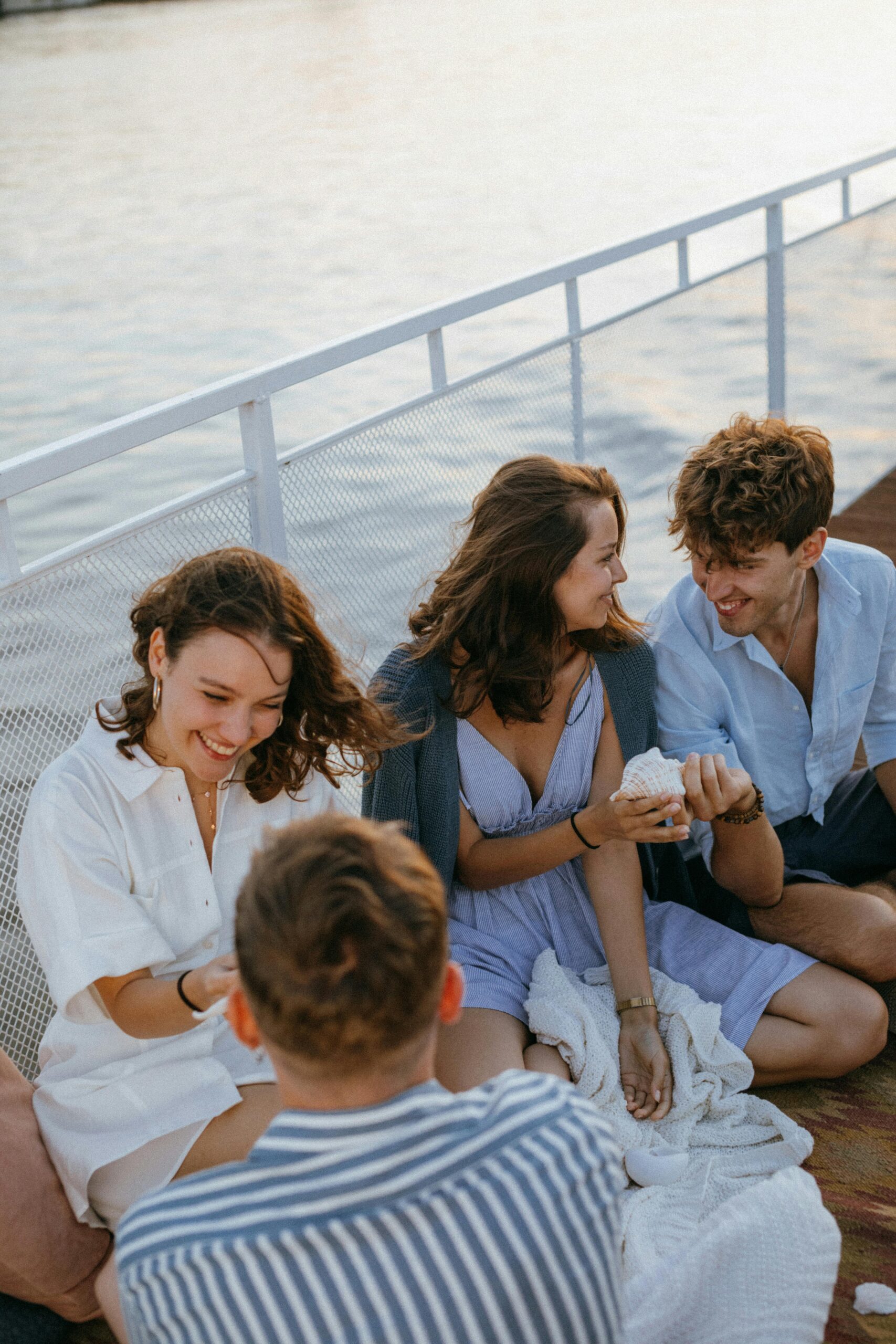 Community in Malaga enjoying their trip in a boat